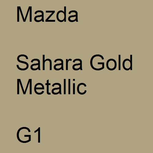 Mazda, Sahara Gold Metallic, G1.